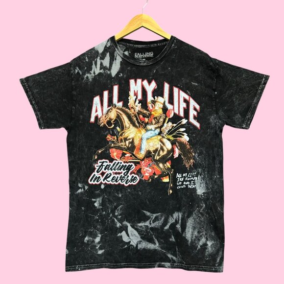 Falling in Reverse All My Life Rock Band Mineral Wash Tee M - Picture 1 of 4